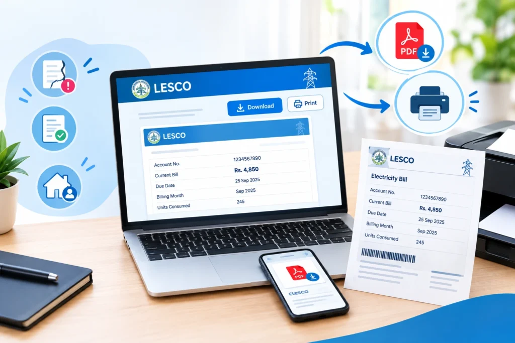 lesco bill check online